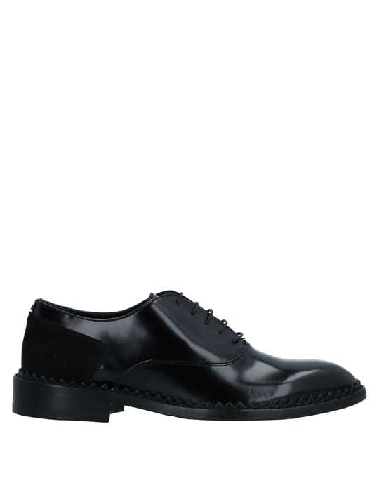 John Galliano Black Leather Lace Up Shoes