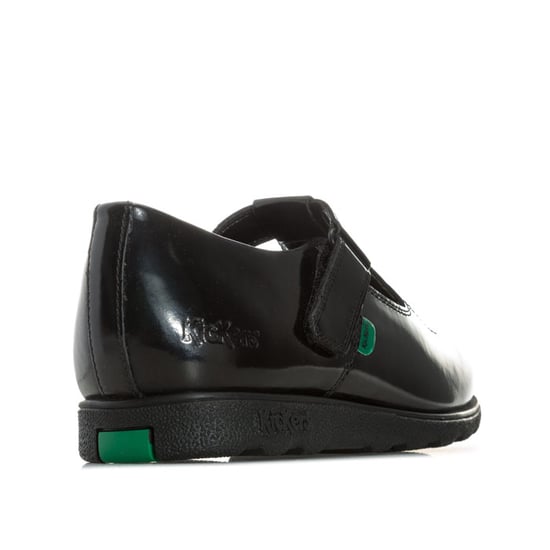 Girl's Kickers Junior Fragma T-Bar Patent Shoes in Black