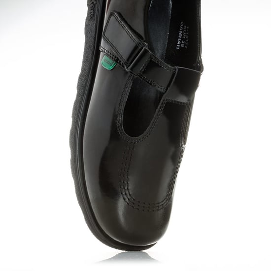 Girl's Kickers Junior Fragma T-Bar Patent Shoes in Black