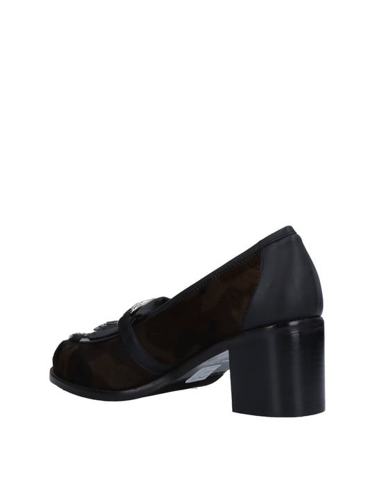 Bruglia Dark Brown Leather Court Shoe Heels