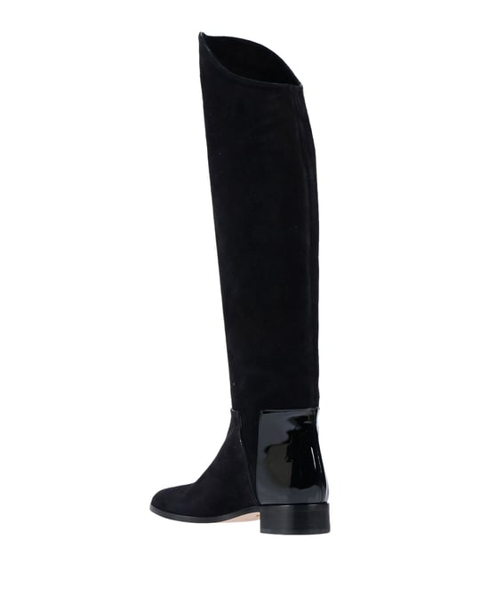 Charlotte Olympia Black Leather Knee High Boots