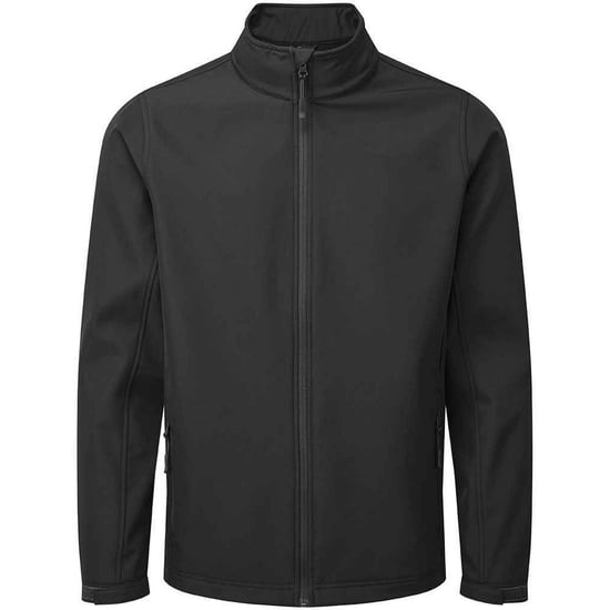 Premier Heren Recycled Wind Resistant Soft Shell Jacket (Zwart) - Image 1