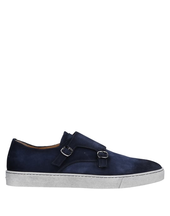 Santoni Dark Blue Leather Monkstrap