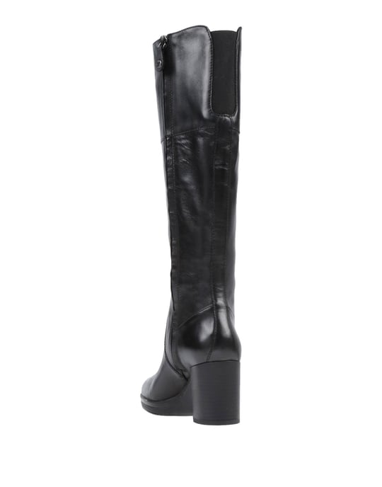 Geox Black Leather Knee High Boots