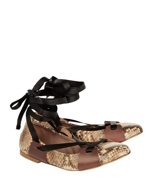 Marni Woman Ballet flats Khaki python