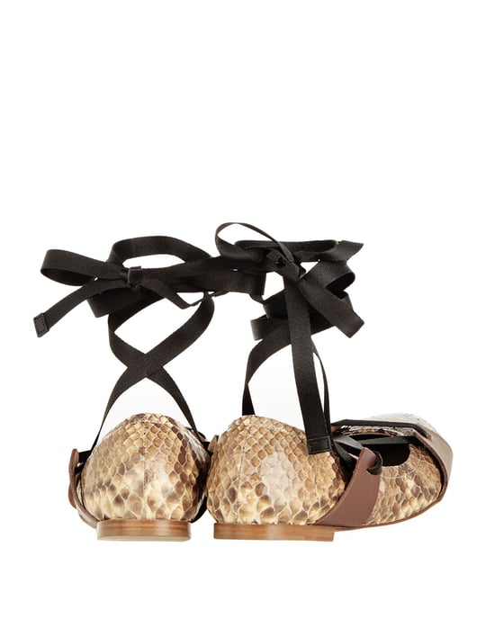 Marni Woman Ballet flats Khaki python