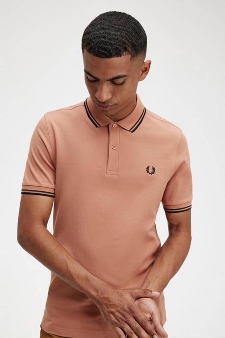 GBFred Perry regular fit polo ljus rost - Image 5