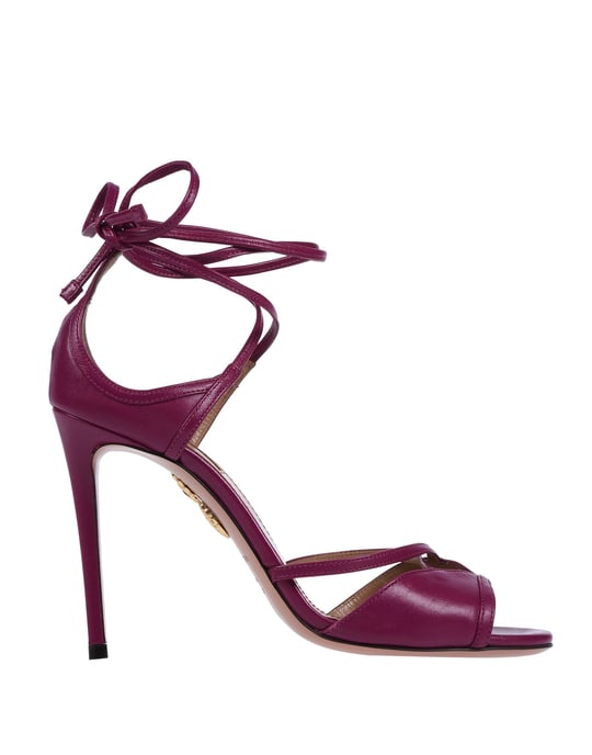 Aquazzura Purple Leather Heels
