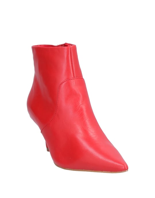Steve Madden Red Leather Ankle Boots