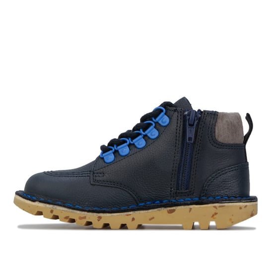 Boy's Kickers Infant Kick Hi Boots in Dark Blue