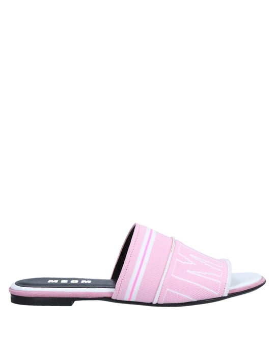 MSGM Pink Logo Sandals