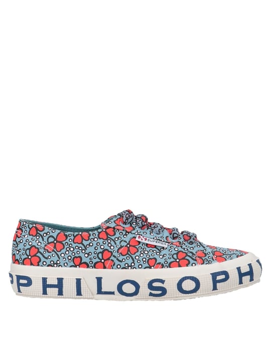 Superga X Philosophy Di Lorenzo Serafini Azure Floral Design Cotton Canvas Sneakers
