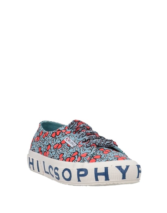 Superga X Philosophy Di Lorenzo Serafini Azure Floral Design Cotton Canvas Sneakers