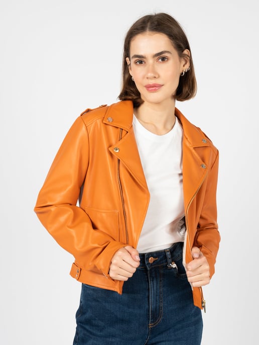 Silvian Heach Jacket Woman's Orange - Image 3