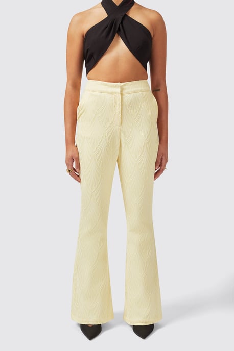 Fiore Slim Fit Yellow Trouser