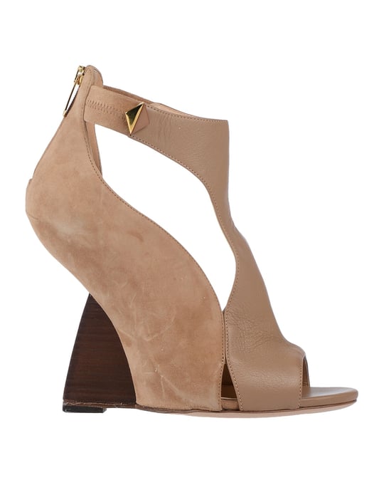 Sergio Rossi Camel Leather Heels