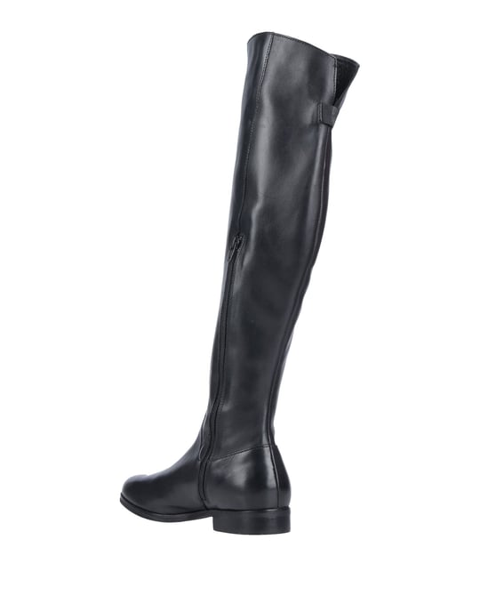 Cafenoir Black Leather Knee High Boots
