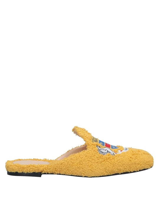 Carla Saint-Barth Woman Mules Yellow Textile fibres