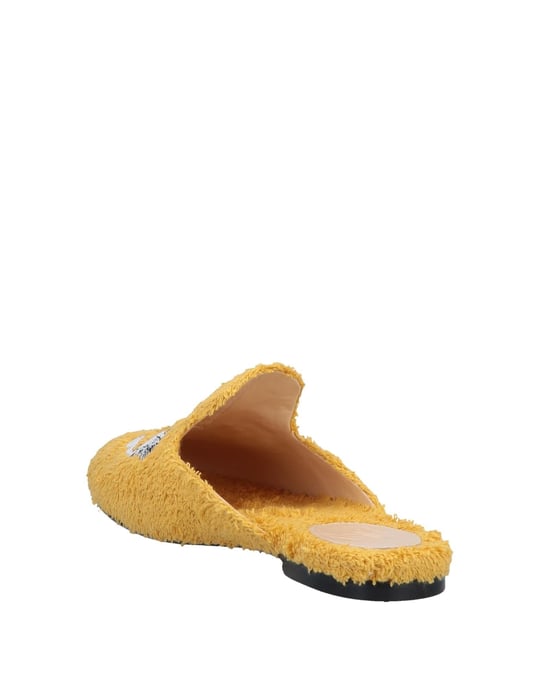 Carla Saint-Barth Woman Mules Yellow Textile fibres