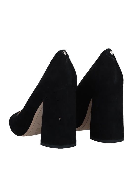Sam Edelman Black Leather Court Shoe Heels