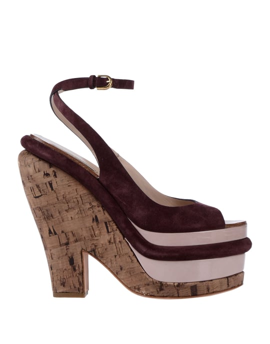 Nina Ricci Women's Sandals Deep Purple Leather