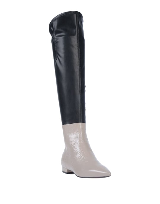 L' Autre Chose Dove Grey Colourblock Leather Boots