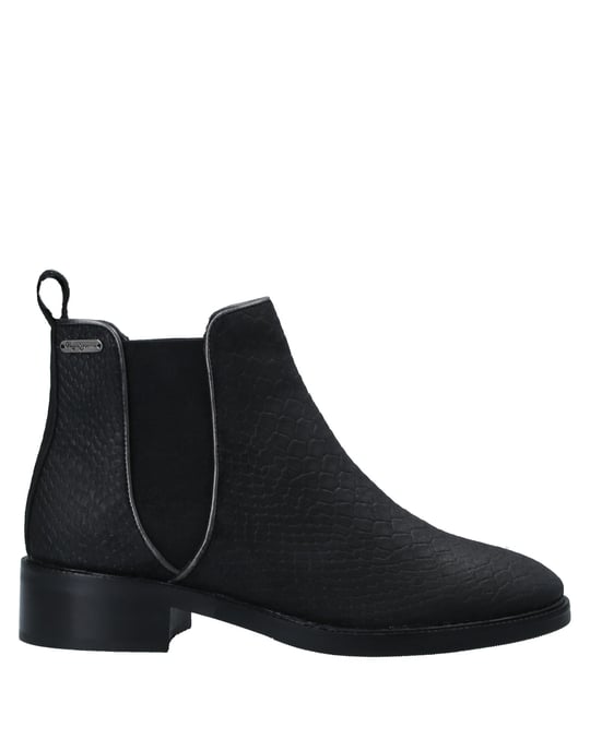 Pepe Jeans Black Leather Chelsea Boots