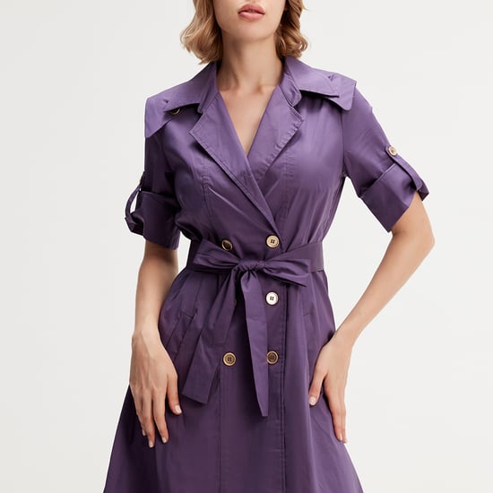 Katoenen trench-coat jurk - Image 4