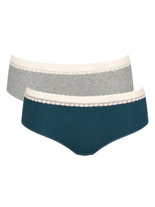 GO Ribbed Hipster Briefs 2 Pack