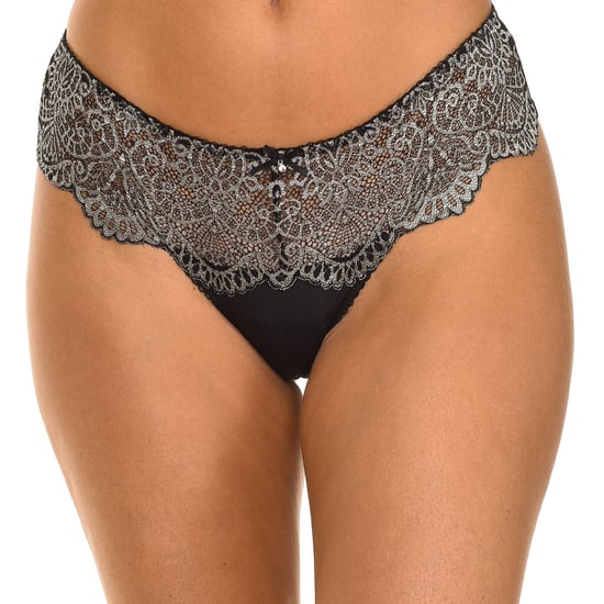 Women's microfiber panties with lace details W0AQB