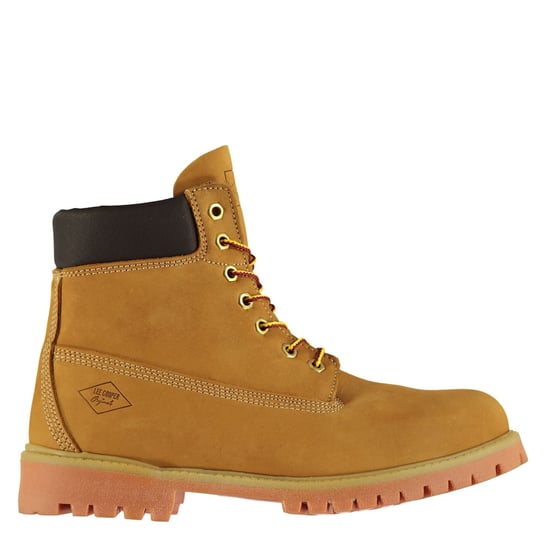 Lee Cooper Mens 6in Lace Up Rugged Boots Padded Ankle Cushioned Insole Shoes