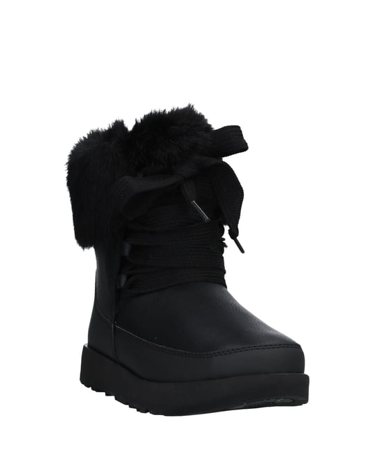 Ugg Australia Black Leather Lace Up Boots