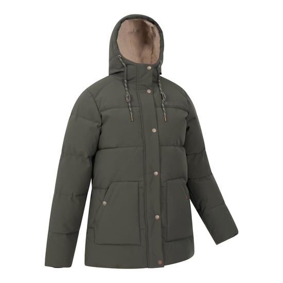Mountain Warehouse Womens/Ladies Manta Borg Lined Padded Jacket (Khaki Green)