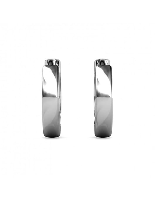 Circle Hoop Earrings - Silver och kristall - Image 5