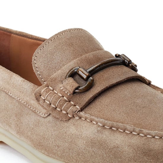 Base London Snapper Leer Heren Sand Loafers - Image 6