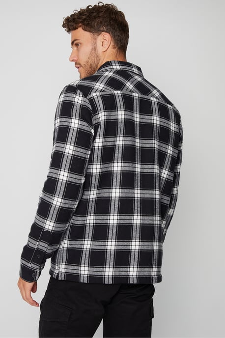 Black 'France' Borg Lined Shacket
