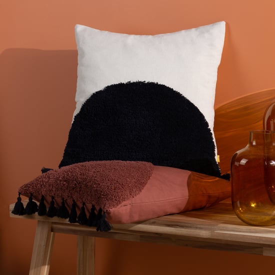 furn. Radian Semi Circle Tufted Cotton Tasselled Cushion Cover - Image 6