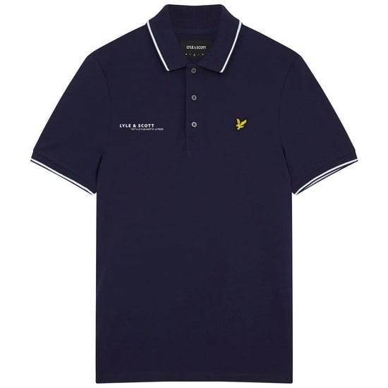 Lyle & Scott marineblauw gecoordineerd logo-poloshirt met korte mouwen - Image 1