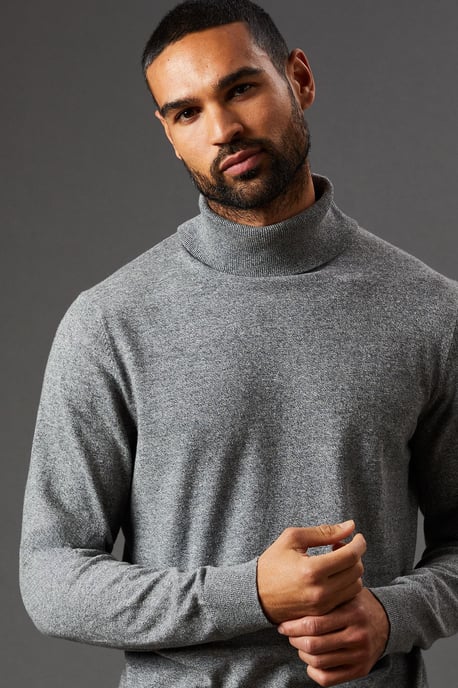 Cotton Rich Roll Neck Jumper - Image 2