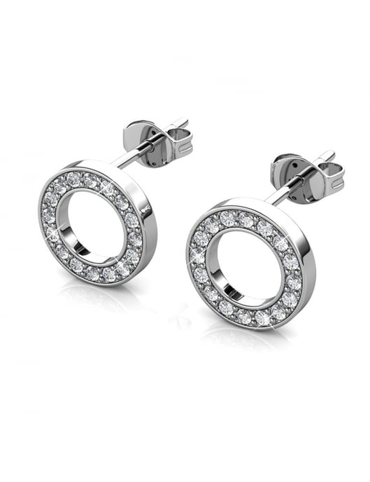 Boucles d'oreilles Ophir - Doré et Cristal - Image 6