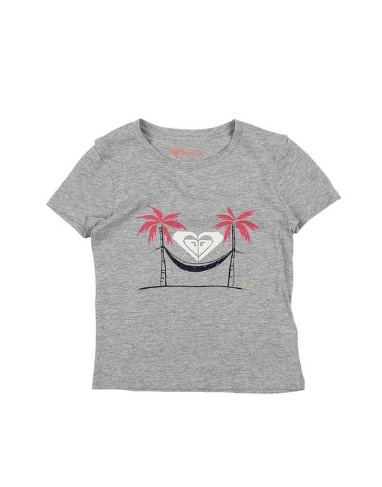 TOPWEAR Roxy Grey Girl Cotton