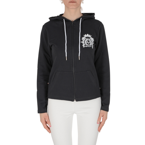 19V69 Italia Womens Hoodie Dark Grey ELEANA HOODIE DARK GREY