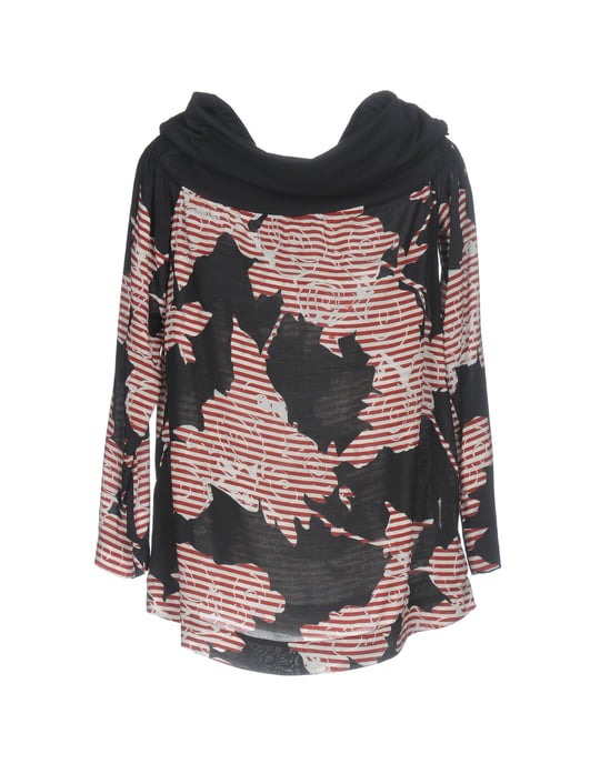 Manila Grace Dark Blue Print Blouse