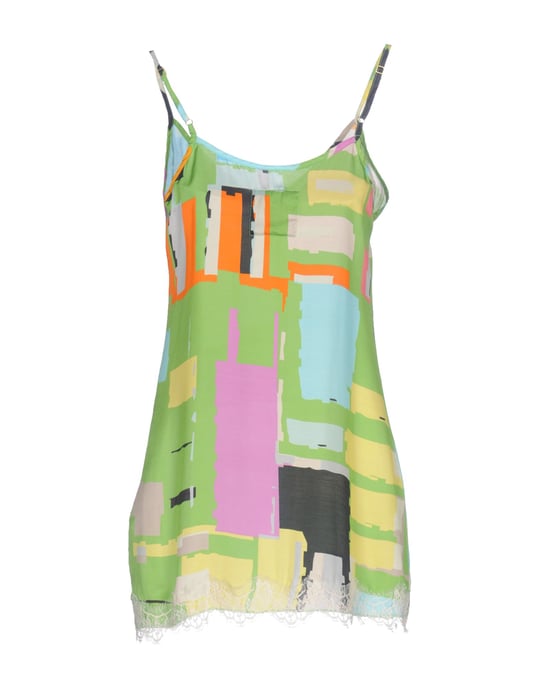 Pink Memories Acid Green Print Camisole Dress
