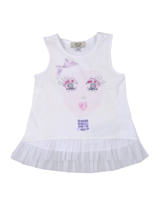TOPWEAR Armani Junior Fuchsia Girl Cotton
