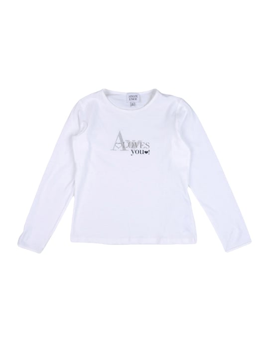 TOPWEAR Armani Junior White Girl Cotton