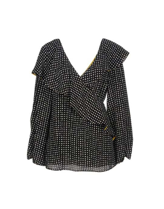 Diane Von Furstenberg Black Silk Blouse