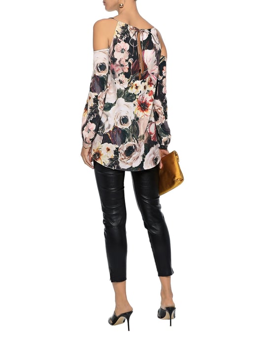 Haute Hippie Beige Floral Design Blouse