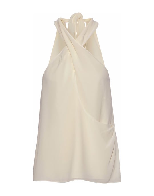 Haute Hippie Ivory Crepe Top