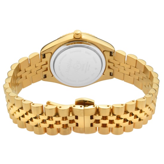 Naples 18 Diamond-Set Luxury Swiss Quartz Movement, IP Yellow Gold Stainless Steel Bracelet, Sapphire Crystal, Fluted Bezel 34 MM Watch - Image 2